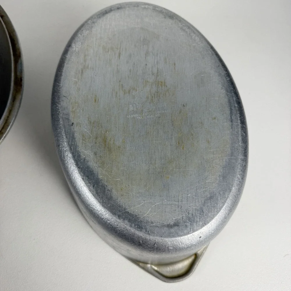 Vintage Club Aluminum Hammercraft 6 Qt Oval Roaster Dutch Oven Pan 15